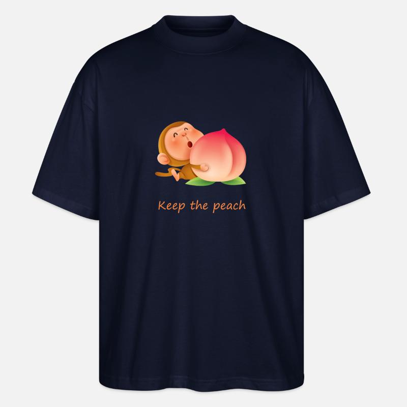 Monkey Keep the peach - T-shirt bio Blaster 2.0 coupe oversize Stanley/Stella Unisexe - marine