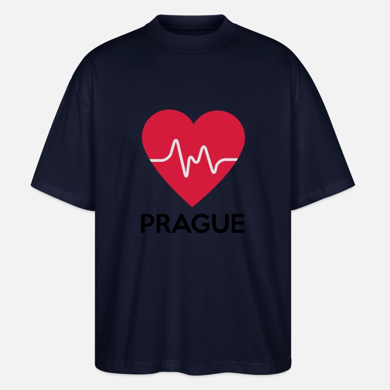 Herz Prague - Stanley/Stella Oversized Unisex Bio T-Shirt Blaster 2.0 - Navy