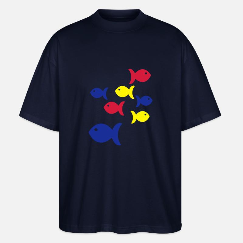 fische - Stanley/Stella Oversized Unisex Bio T-Shirt Blaster 2.0 - Navy