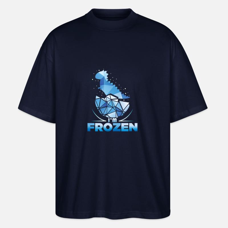 Frozen dino - Stanley/Stella Oversized Unisex Bio T-Shirt Blaster 2.0 - Navy