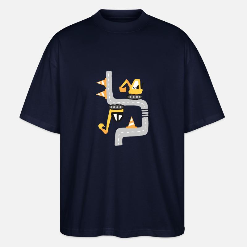 construction site - Stanley/Stella Oversized Unisex Organic T-shirt Blaster 2.0 - navy