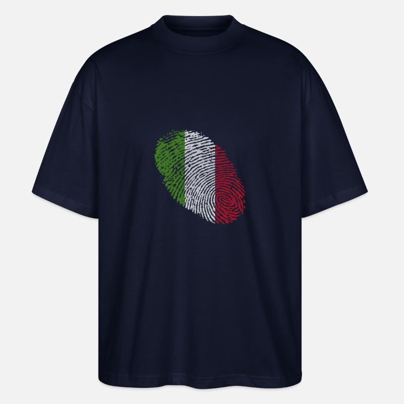 Empreinte digitale de l'Italie - T-shirt bio Blaster 2.0 coupe oversize Stanley/Stella Unisexe - marine