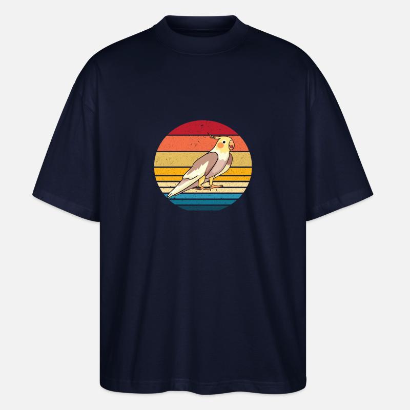 Nymphensittich - Stanley/Stella Oversized Unisex Bio T-Shirt Blaster 2.0 - Navy