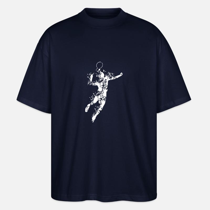 Badminton Design - Stanley/Stella Oversized Unisex Bio T-Shirt Blaster 2.0 - Navy