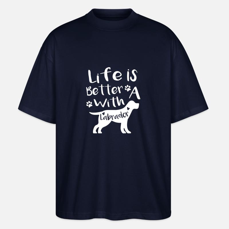 Life with labrador - Stanley/Stella Oversized Unisex Bio T-Shirt Blaster 2.0 - Navy