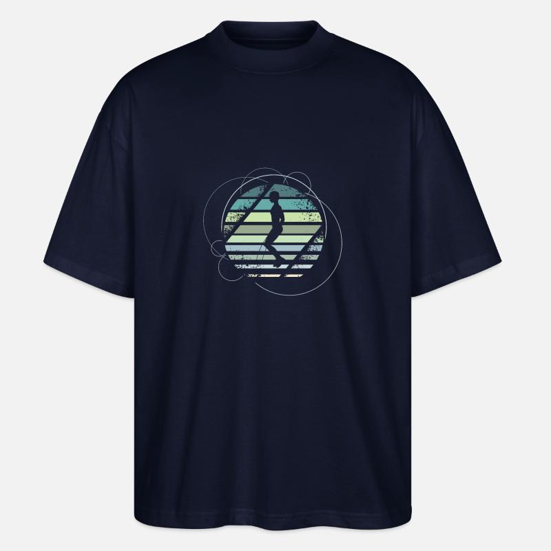 Seilspringen Retro - Stanley/Stella Oversized Unisex Bio T-Shirt Blaster 2.0 - Navy