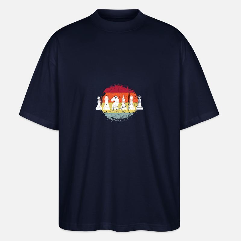 Jeu d’échecs d’échecs - T-shirt bio Blaster 2.0 coupe oversize Stanley/Stella Unisexe - marine