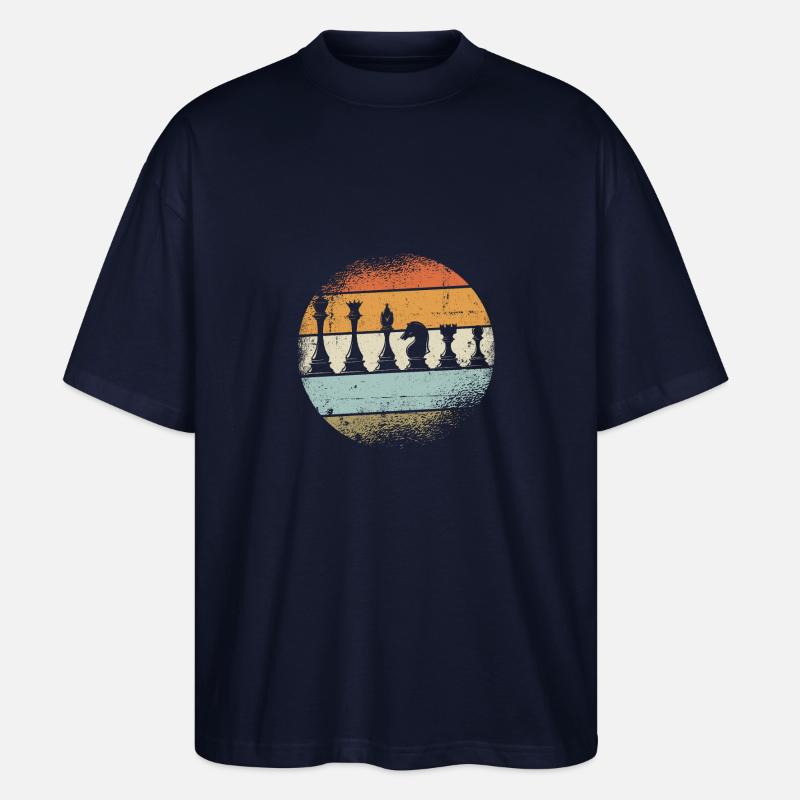 Schach Geschenk - Stanley/Stella Oversized Unisex Bio T-Shirt Blaster 2.0 - Navy