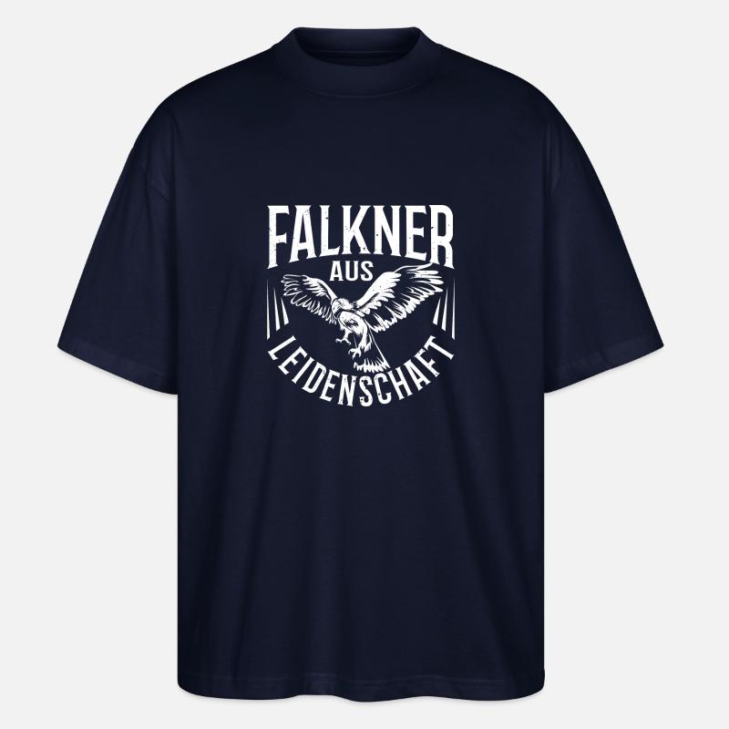 Greifvogel Falkner Leidenschaft Falkner Geschenk - Stanley/Stella Oversized Unisex Bio T-Shirt Blaster 2.0 - Navy