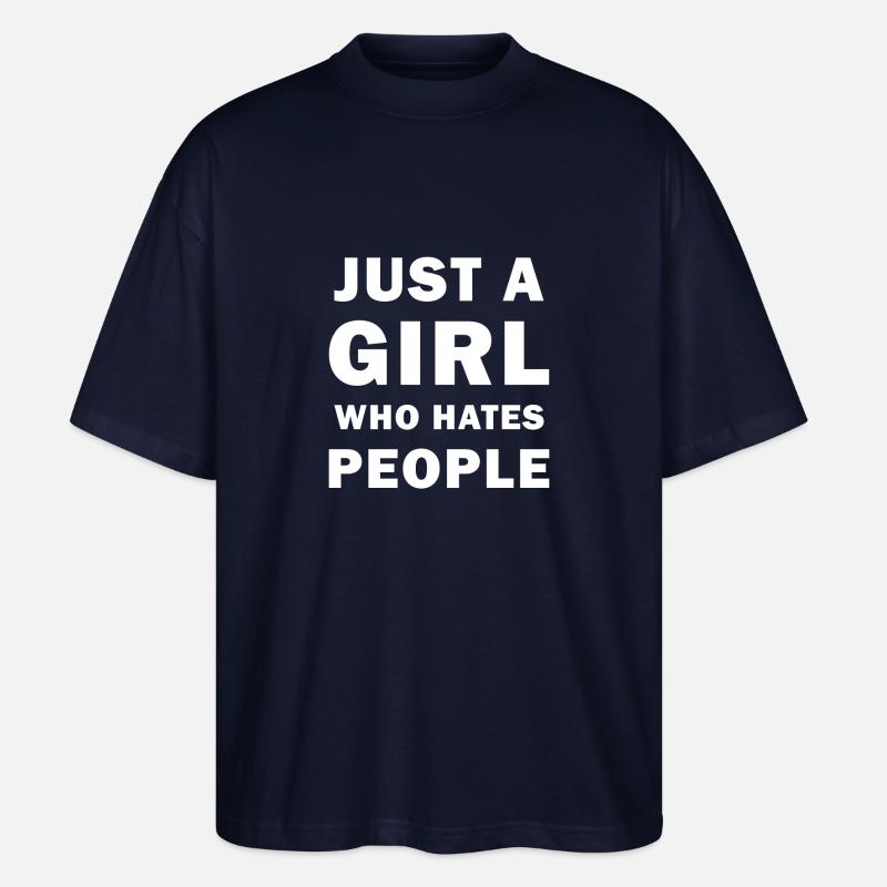 Ich hasse Menschen - Stanley/Stella Oversized Unisex Bio T-Shirt Blaster 2.0 - Navy