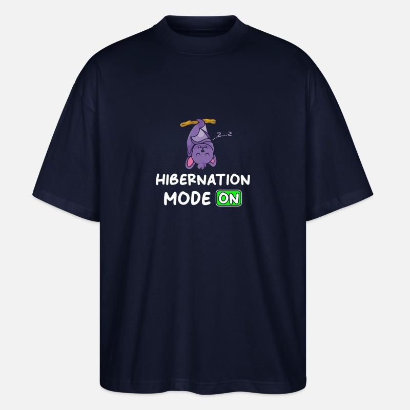 Mode d’hibernation activé avec Bat - T-shirt bio Blaster 2.0 coupe oversize Stanley/Stella Unisexe - marine