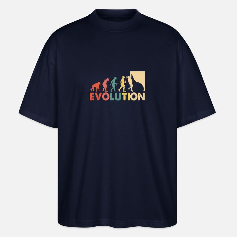 Klettern Evolution Escalade - Stanley/Stella Oversized Unisex Bio T-Shirt Blaster 2.0 - Navy
