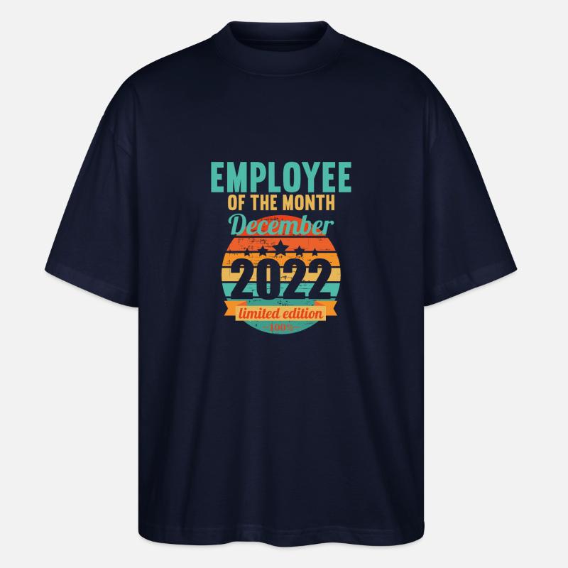 Mitarbeiter des Monats Dezember 2022 - Stanley/Stella Oversized Unisex Bio T-Shirt Blaster 2.0 - Navy