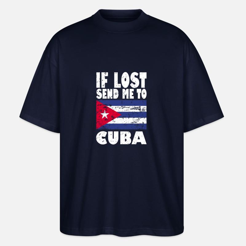 Drapeau de Cuba - T-shirt bio Blaster 2.0 coupe oversize Stanley/Stella Unisexe - marine
