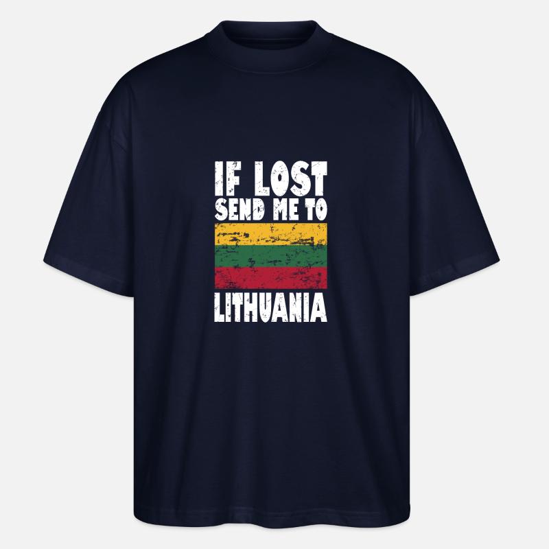 Drapeau de la Lituanie - T-shirt bio Blaster 2.0 coupe oversize Stanley/Stella Unisexe - marine