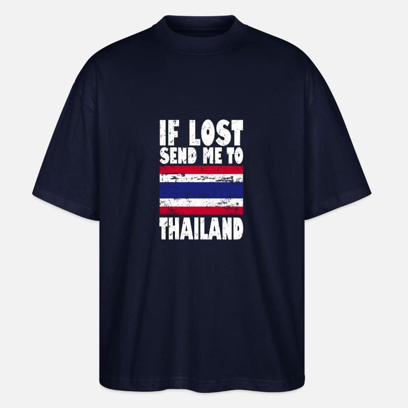 Drapeau de la Thaïlande - T-shirt bio Blaster 2.0 coupe oversize Stanley/Stella Unisexe - marine