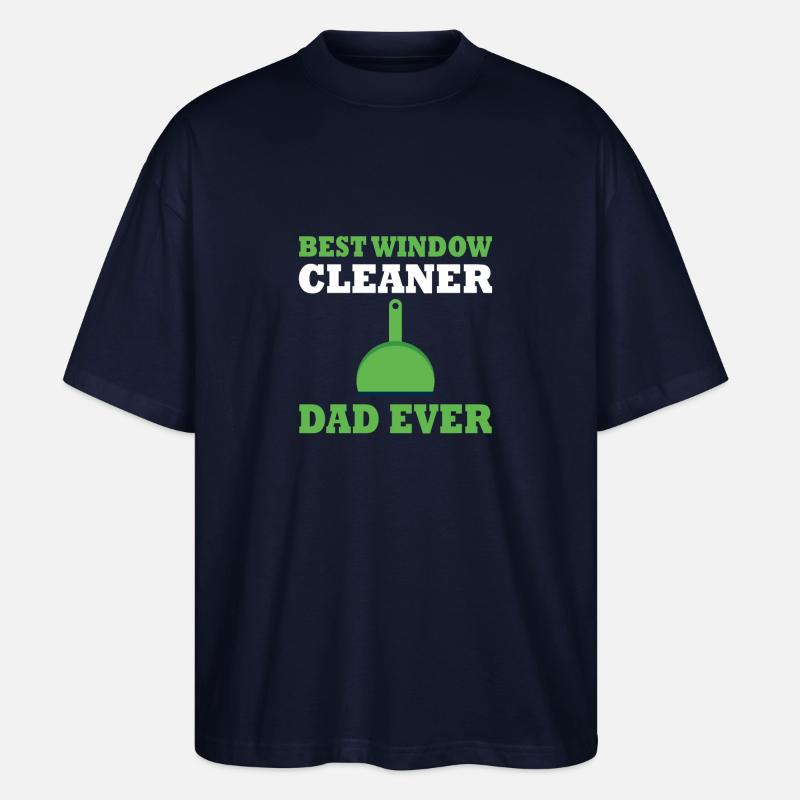 Bester Fensterputzer Papa - Stanley/Stella Oversized Unisex Bio T-Shirt Blaster 2.0 - Navy