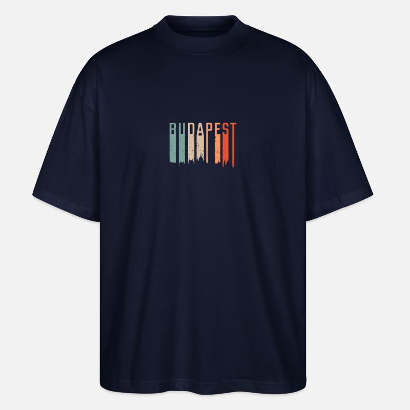 Budapest Ungarn Reise - Stanley/Stella Oversized Unisex Bio T-Shirt Blaster 2.0 - Navy