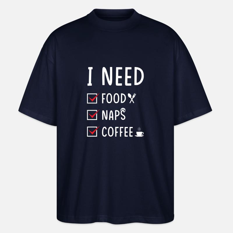 Essen Schlafen Kaffee - Stanley/Stella Oversized Unisex Bio T-Shirt Blaster 2.0 - Navy