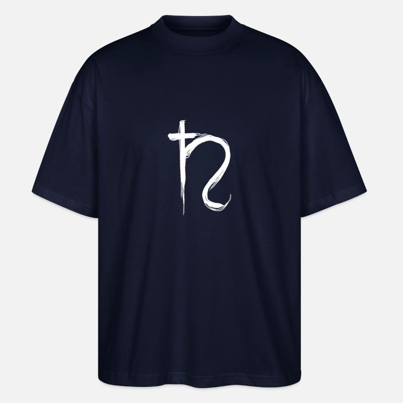 Symbole d’astrologie de Saturne - T-shirt bio Blaster 2.0 coupe oversize Stanley/Stella Unisexe - marine