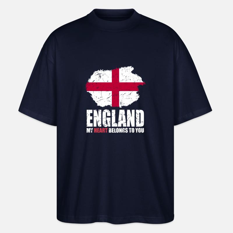 Drapeau de l’Angleterre - T-shirt bio Blaster 2.0 coupe oversize Stanley/Stella Unisexe - marine
