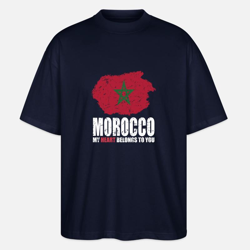 Drapeau du Maroc - T-shirt bio Blaster 2.0 coupe oversize Stanley/Stella Unisexe - marine