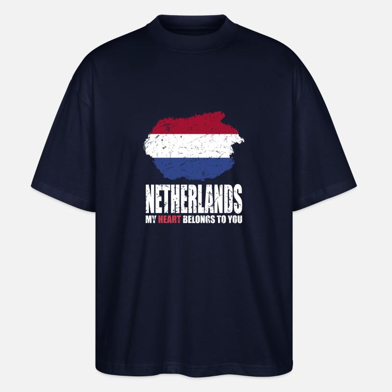 Drapeau des Pays-Bas - T-shirt bio Blaster 2.0 coupe oversize Stanley/Stella Unisexe - marine