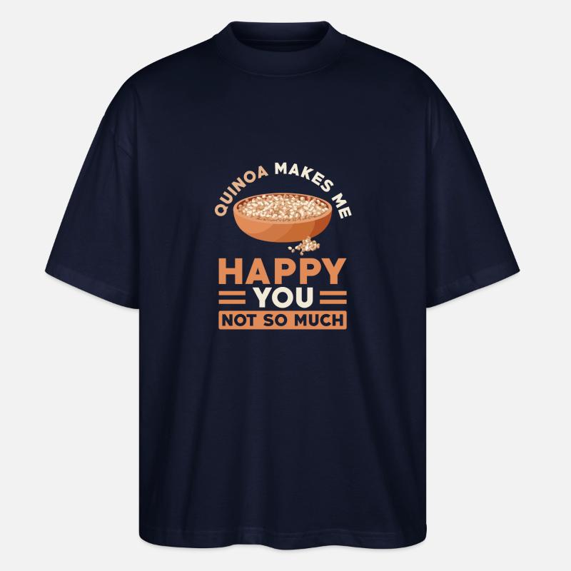 Quinoa Spruch - Stanley/Stella Oversized Unisex Bio T-Shirt Blaster 2.0 - Navy