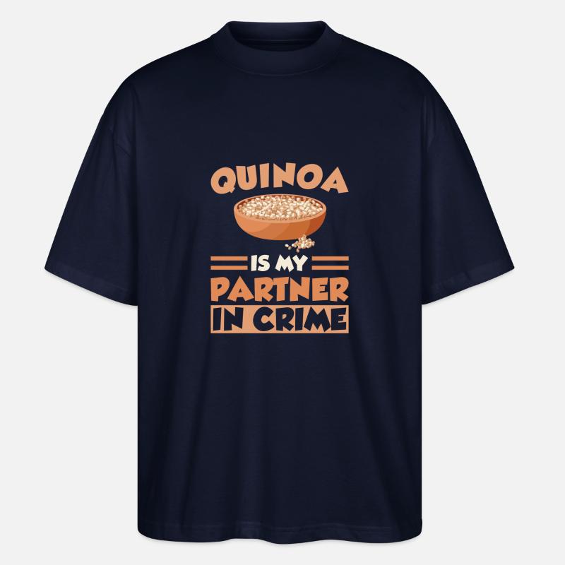 Quinoa Spruch - Stanley/Stella Oversized Unisex Bio T-Shirt Blaster 2.0 - Navy