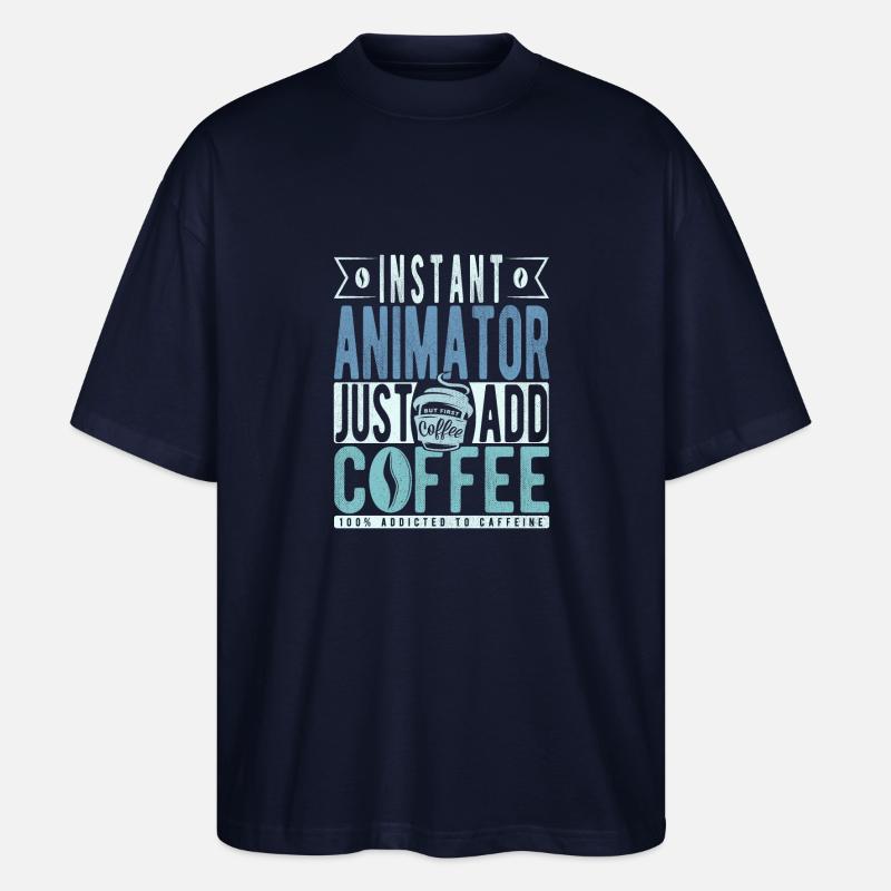 Buchalter Kaffee Spruch - Stanley/Stella Oversized Unisex Bio T-Shirt Blaster 2.0 - Navy