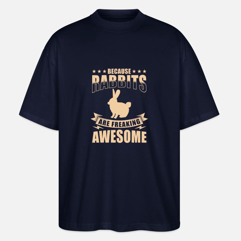 Hase Chinesisches Sternzeichen - Stanley/Stella Oversized Unisex Bio T-Shirt Blaster 2.0 - Navy