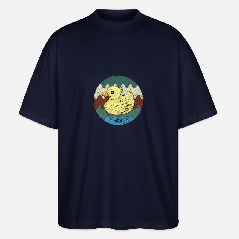 Bath Duck Retro - Stanley/Stella Oversized Unisex Organic T-shirt Blaster 2.0 - navy