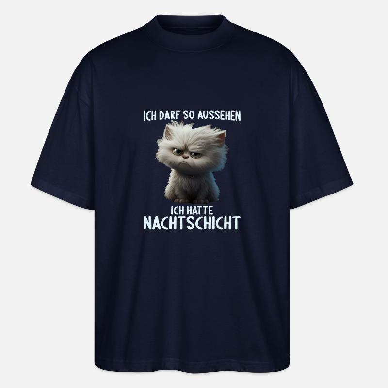 Nachtschicht Dienst Krankenschwester Pflegekraft - Stanley/Stella Oversized Unisex Bio T-Shirt Blaster 2.0 - Navy