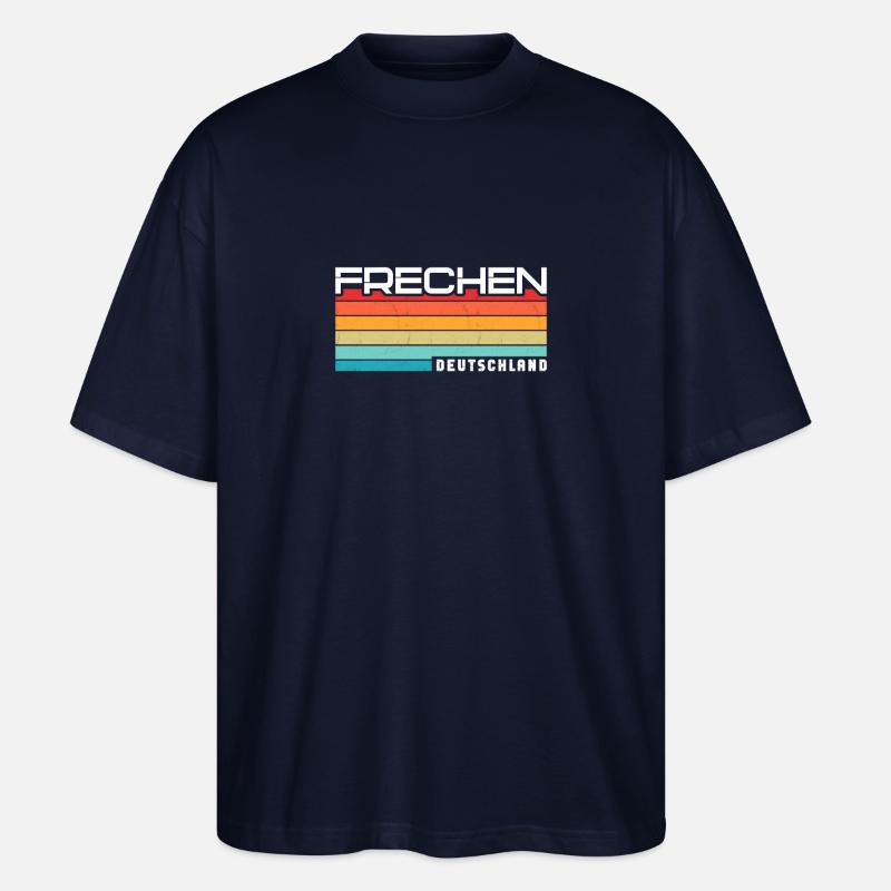 Frechenerin Frechener Frechen - Stanley/Stella Oversized Unisex Bio T-Shirt Blaster 2.0 - Navy