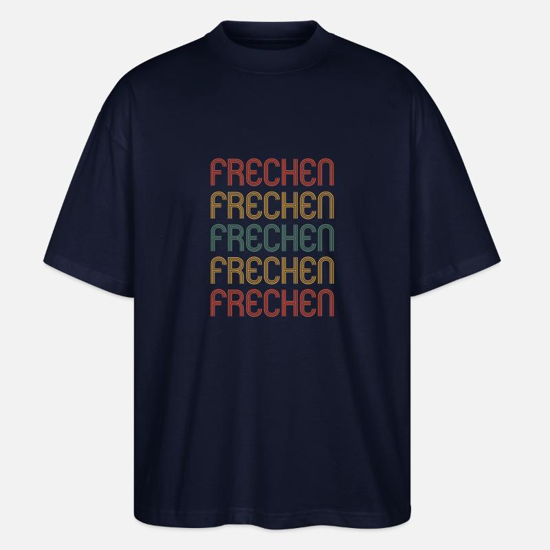 Frechenerin Frechener Frechen - Stanley/Stella Oversized Unisex Bio T-Shirt Blaster 2.0 - Navy