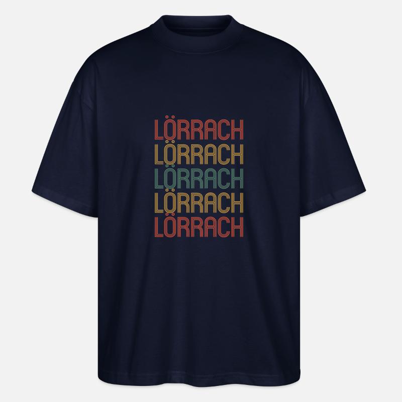 Lörracherin Lörracher Lörrach - Stanley/Stella Oversized Unisex Bio T-Shirt Blaster 2.0 - Navy