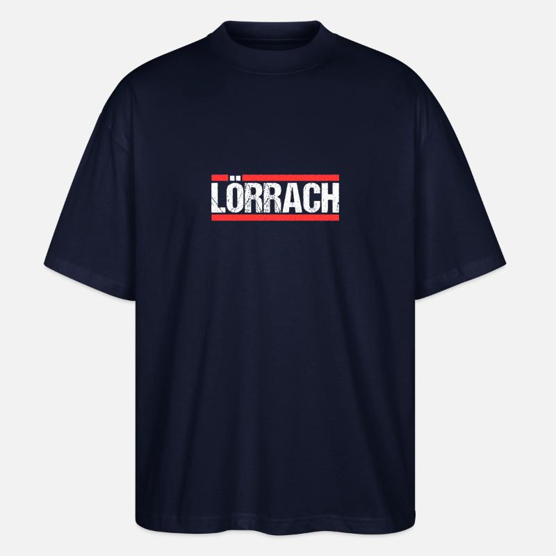 Lörracherin Lörracher Lörrach - Stanley/Stella Oversized Unisex Bio T-Shirt Blaster 2.0 - Navy