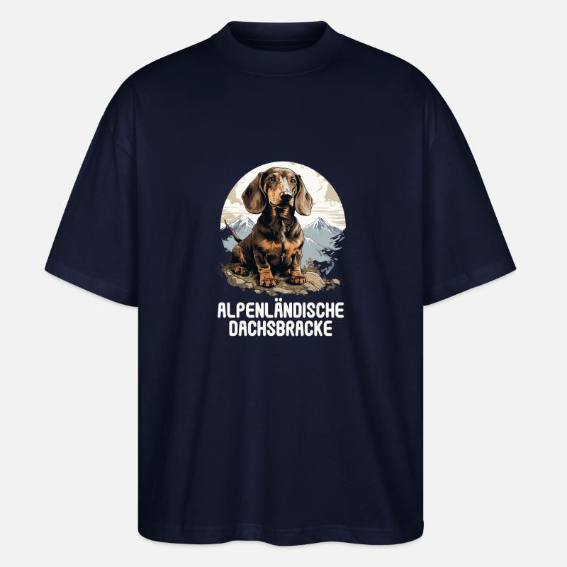 Alpenländische Dachsbracke - Stanley/Stella Oversized Unisex Bio T-Shirt Blaster 2.0 - Navy