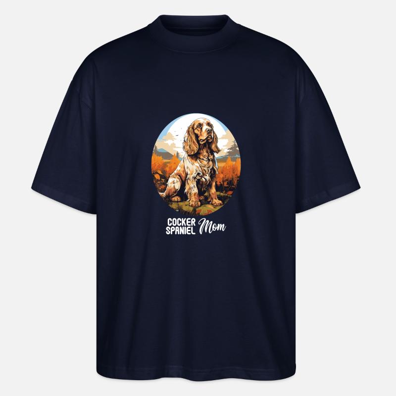 Hund Cocker Spaniel - Stanley/Stella Oversized Unisex Bio T-Shirt Blaster 2.0 - Navy