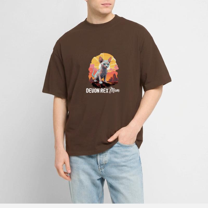 Devon Rex Kitten Devon Rex Cat Stanley/Stella Oversized Unisex Organic T-shirt Blaster 2.0
