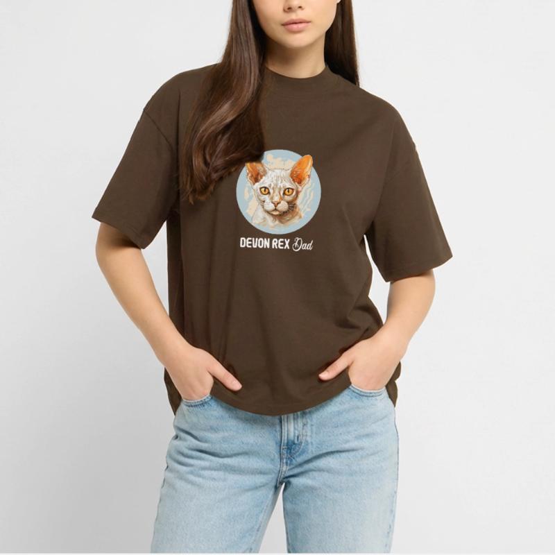 Devon Rex Kitten Devon Rex Cat Stanley/Stella Oversized Unisex Organic T-shirt Blaster 2.0