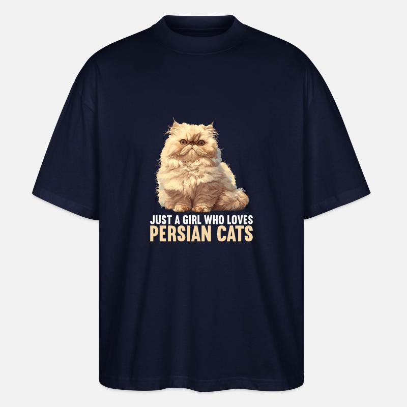 Chat persan Perserkatze - T-shirt bio Blaster 2.0 coupe oversize Stanley/Stella Unisexe - marine