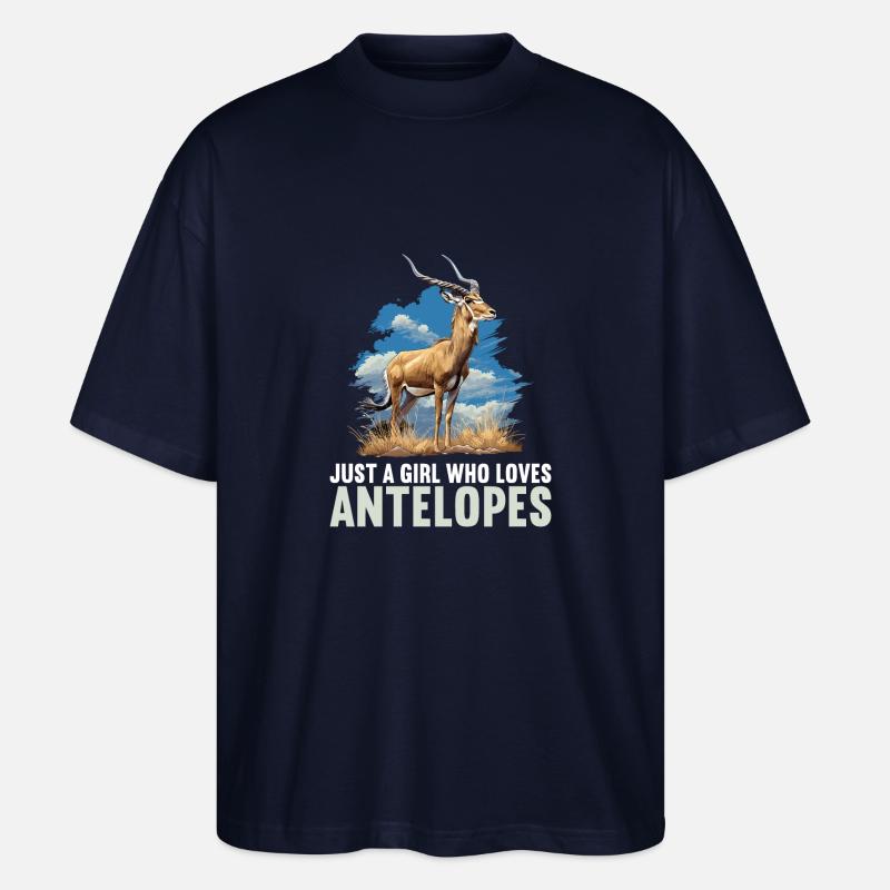 Antelope Antilopen Antilope - Stanley/Stella Oversized Unisex Bio T-Shirt Blaster 2.0 - Navy