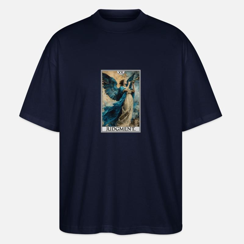 Tarotkarten Tarotkarte 20 Judgment Gericht - Stanley/Stella Oversized Unisex Bio T-Shirt Blaster 2.0 - Navy