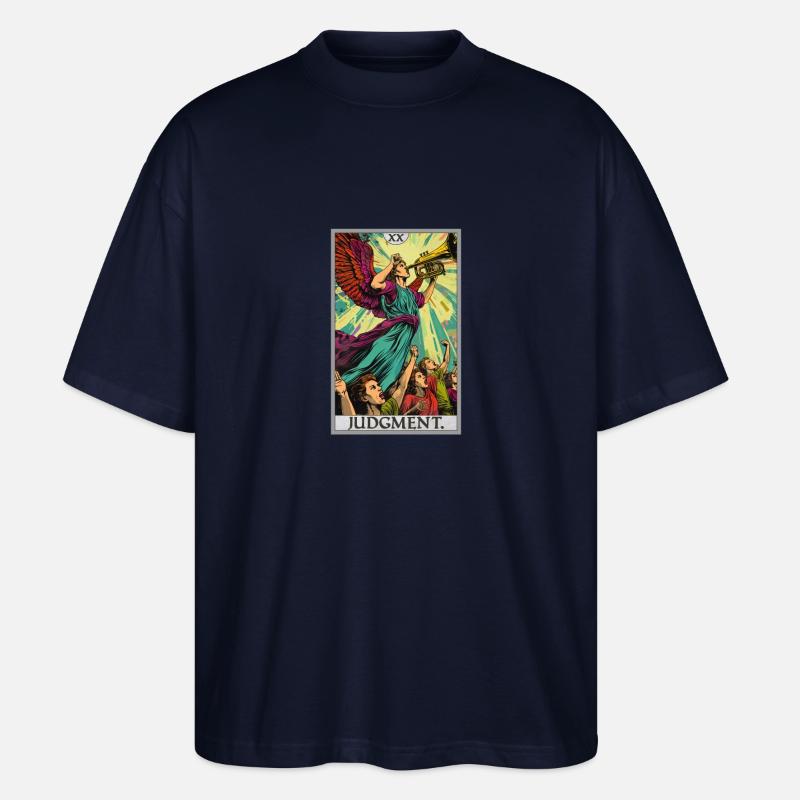 Tarotkarten Tarotkarte 20 Judgment Gericht - Stanley/Stella Oversized Unisex Bio T-Shirt Blaster 2.0 - Navy