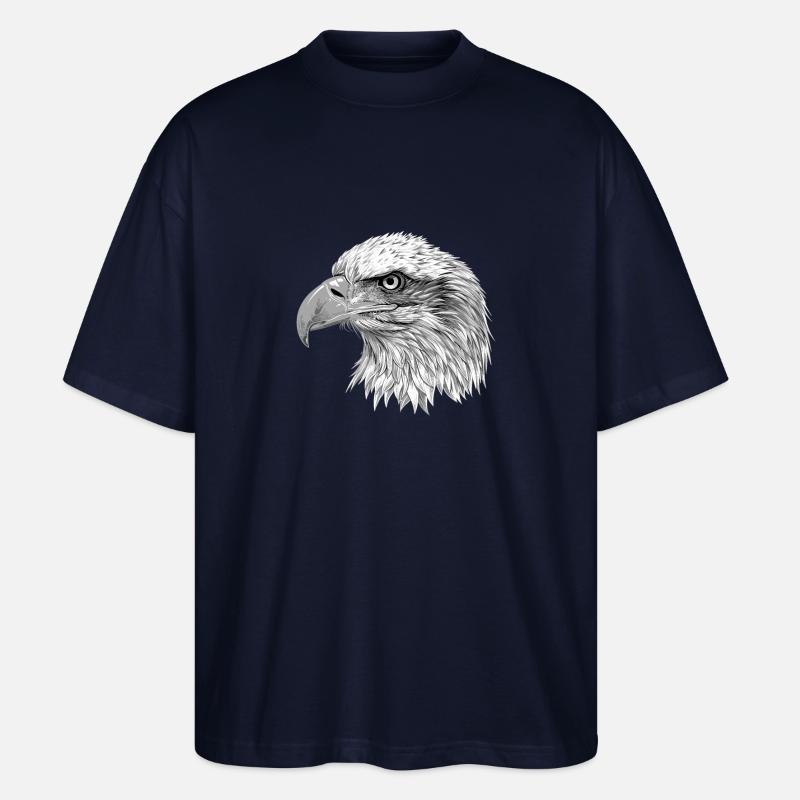 Bald Eagle Weißkopfseeadler - Stanley/Stella Oversized Unisex Bio T-Shirt Blaster 2.0 - Navy