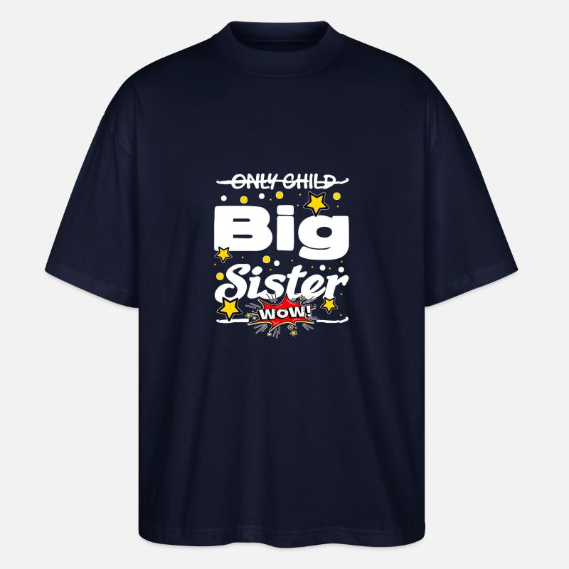 Einzelkind Spruch - Stanley/Stella Oversized Unisex Bio T-Shirt Blaster 2.0 - Navy