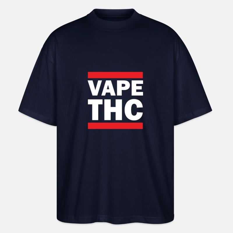 Vape THC Blanc - T-shirt bio Blaster 2.0 coupe oversize Stanley/Stella Unisexe - marine