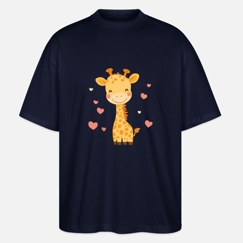 putzige Giraffe - Stanley/Stella Oversized Unisex Bio T-Shirt Blaster 2.0 - Navy