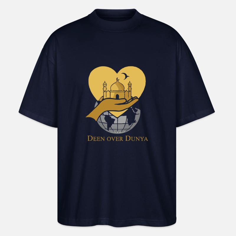 Deen über Dunya 1 - Stanley/Stella Oversized Unisex Bio T-Shirt Blaster 2.0 - Navy